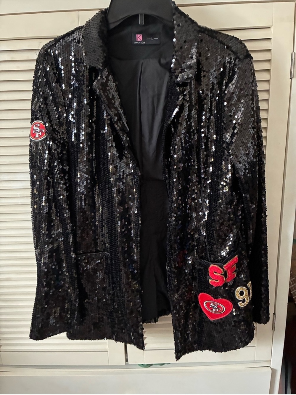 49ers Black Sequin Blazer